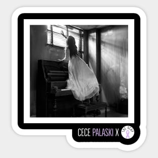 Cece Palaski - Piano - B&W - Light Sticker